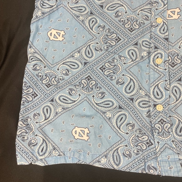 Wes And Willy North Caroline Tar Herls Mens Blue Short Sleeve Button Up Shirt M - Picture 10 of 12